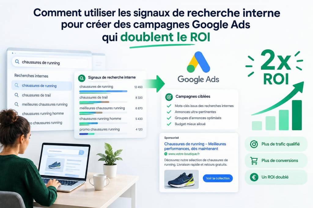 Comment utiliser les signaux de recherche interne pour créer des campagnes google ads qui doublent le roi