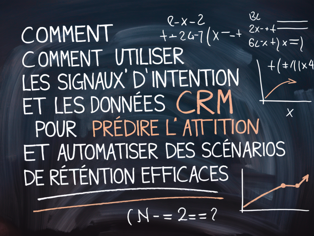 Comment utiliser les signaux d'intention et les données crm pour prédire l'attrition et automatiser des scénarios de rétention efficaces