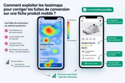 Comment exploiter les heatmaps pour corriger les fuites de conversion sur une fiche produit mobile